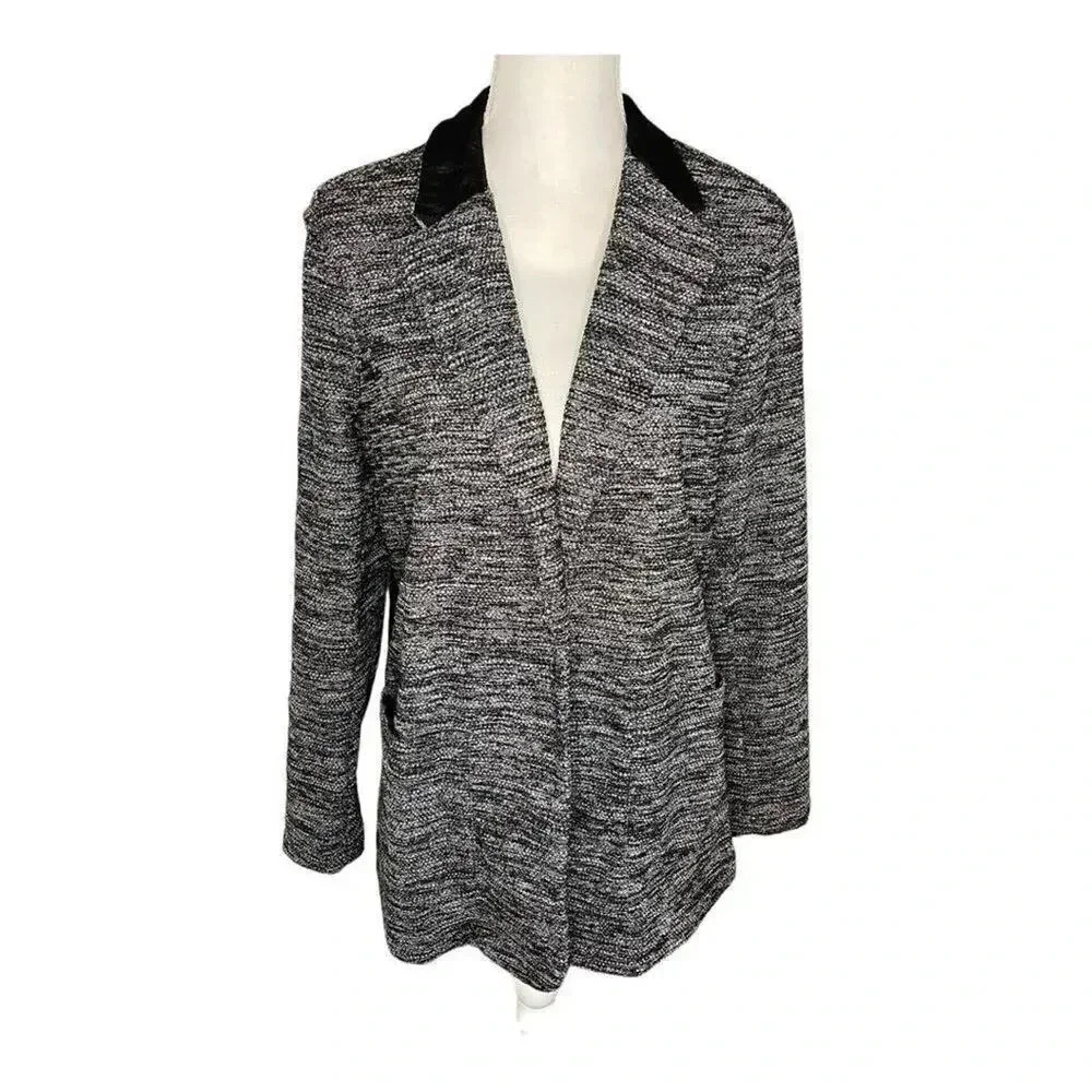 Simply‎ Vera Vera Wang Women’s Large Black & Gray Blazer